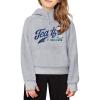 Arshiner Girls Half Zip Sweatshirt Fleece Hooded Pullover for Teen Long Sleeve Tops Fall Winter Clothes Thumb Hole(Grey Teddy Letter)