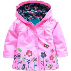 Arshiner Girl Baby Kid Waterproof Hooded Coat Jacket Outwear Raincoat Hoodies(Pink)