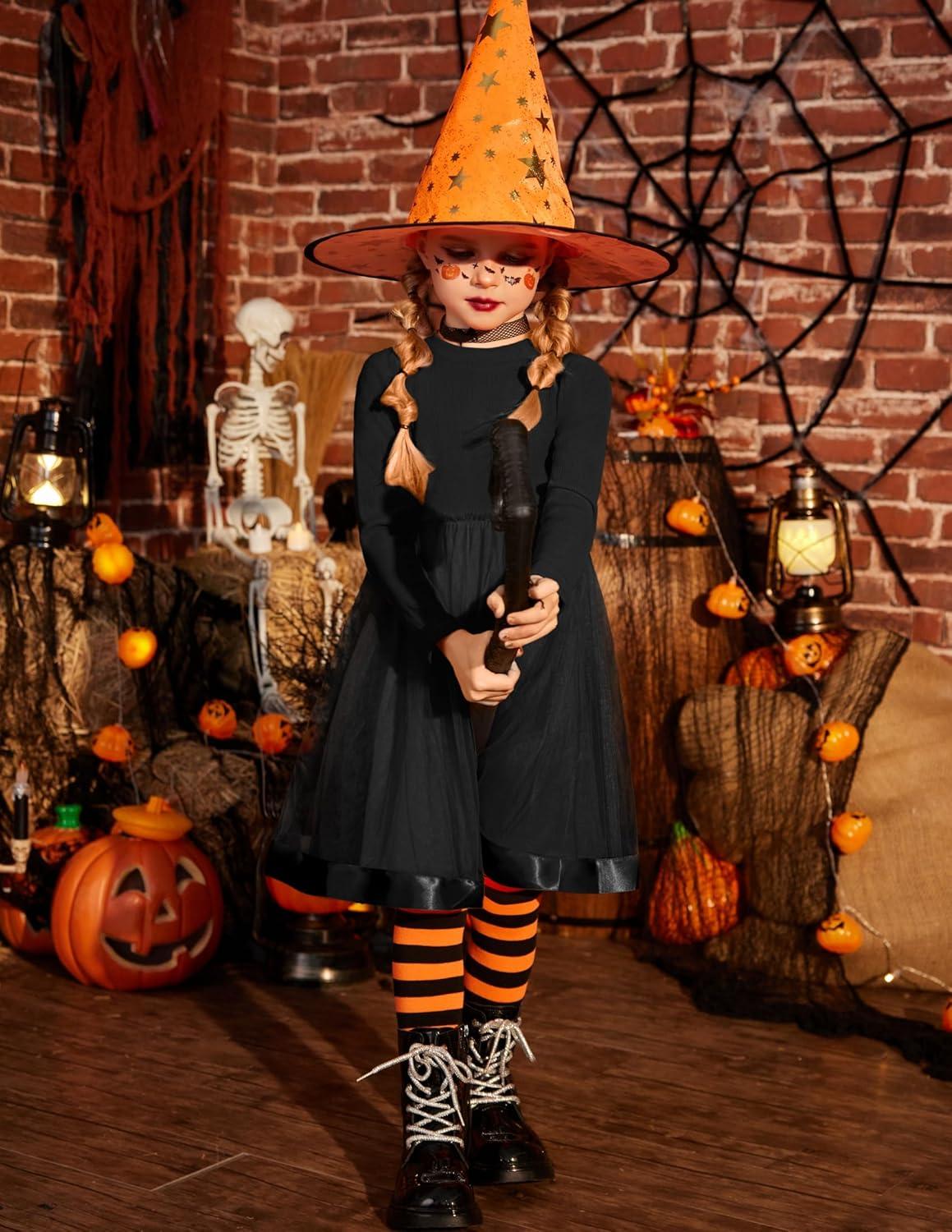 imageArshiner Toddler Tutu Dress Little Girls Fall Winter Long Sleeve Holiday Party Tulle Dresses 38YBlack