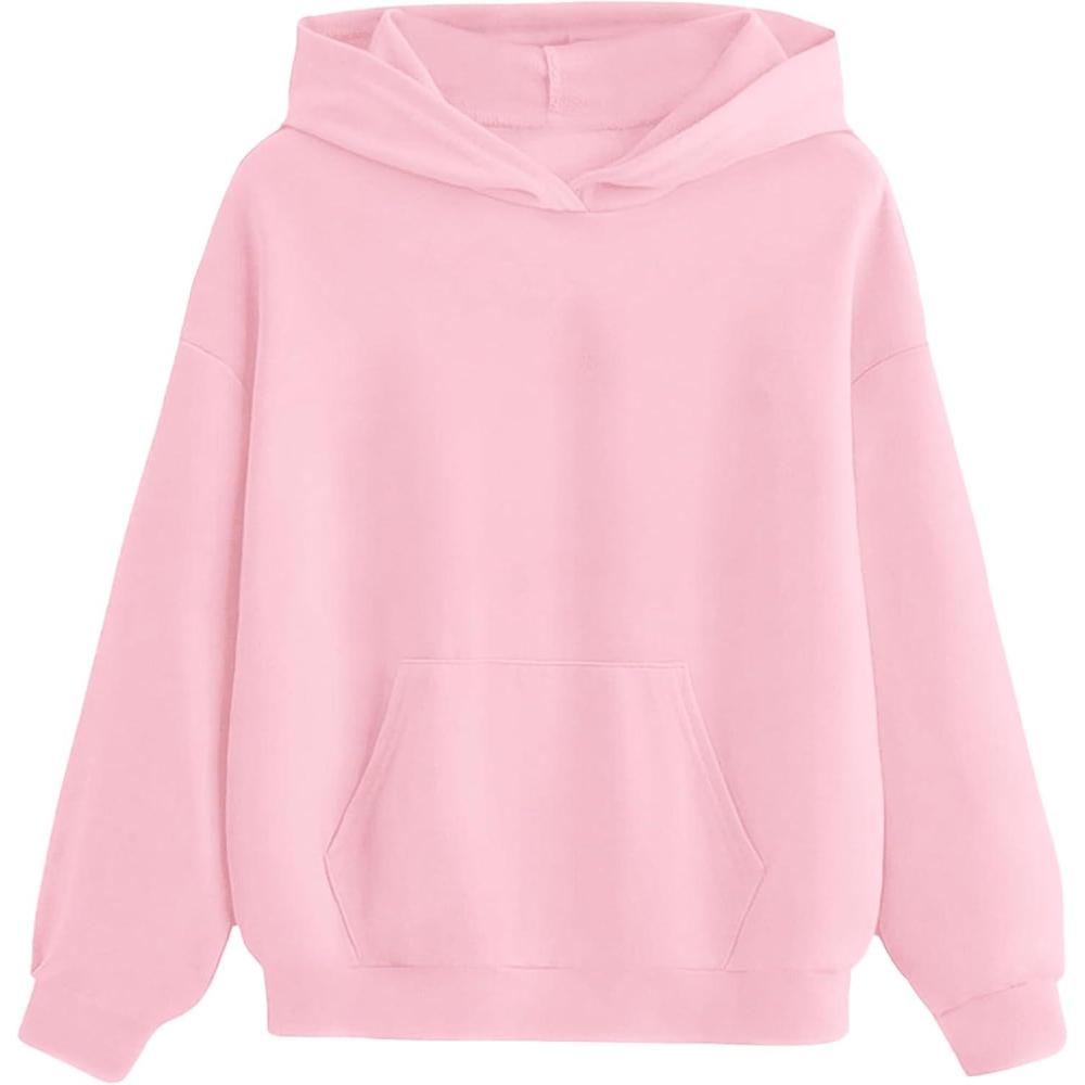 imageArshiner Girls Tie Dye Sweatshirts Loose Casual Hoodies Long Sleeve Pullover Hooded Tops With PocketsPink