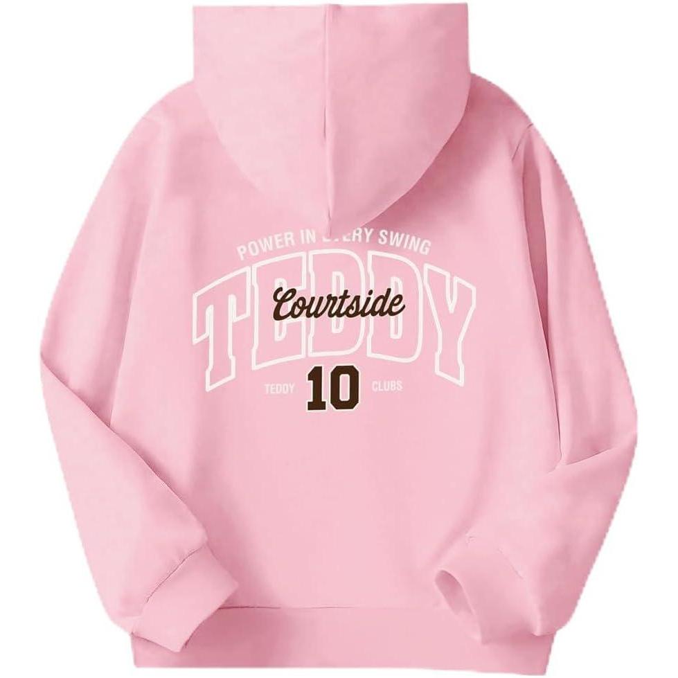 imageArshiner Girls Tie Dye Sweatshirts Loose Casual Hoodies Long Sleeve Pullover Hooded Tops With PocketsPink Teddy