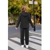 Arshiner 2 Piece Outfits for Girls Velour Tracksuit Hoodie and Jogger Set Sweatsuit Athletic Clothes Sets(Black)