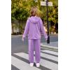 Arshiner 2 Piece Outfits for Girls Velour Tracksuit Hoodie and Jogger Set Sweatsuit Athletic Clothes Sets(Light Purple 1)