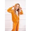Arshiner 2 Piece Outfits for Girls Velour Tracksuit Hoodie and Jogger Set Sweatsuit Athletic Clothes Sets(Orange)