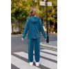 Arshiner 2 Piece Outfits for Girls Velour Tracksuit Hoodie and Jogger Set Sweatsuit Athletic Clothes Sets(Peacock Blue 1)