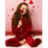 Arshiner 2 Piece Outfits for Girls Velour Tracksuit Hoodie and Jogger Set Sweatsuit Athletic Clothes Sets(Wine Red)
