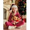 Arshiner 2 Piece Outfits for Girls Velour Tracksuit Hoodie and Jogger Set Sweatsuit Athletic Clothes Sets(Wine Red)