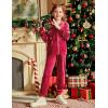 Arshiner 2 Piece Outfits for Girls Velour Tracksuit Hoodie and Jogger Set Sweatsuit Athletic Clothes Sets(Wine Red)