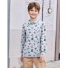Arshiner Boys Long Sleeve Polo Shirt Performance School Uniform Pique Button Closure Shirt Size 5-12 Years(College Teddy Bear)