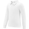 Arshiner Boys Long Sleeve Polo Shirt Performance School Uniform Pique Button Closure Shirt Size 5-12 Years(White)