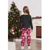 Arshiner Girls 2 Piece Outfits Fashion Twist Front Tracksuit Long Sleeve Pullover Sweatshirt Sweatpants Jogger set Sweatsuit(Black&christmas)