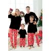 Arshiner Girls 2 Piece Outfits Fashion Twist Front Tracksuit Long Sleeve Pullover Sweatshirt Sweatpants Jogger set Sweatsuit(Black&christmas)
