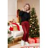 Arshiner Girls 2 Piece Outfits Fashion Twist Front Tracksuit Long Sleeve Pullover Sweatshirt Sweatpants Jogger set Sweatsuit(Black&red Checkered)