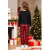Arshiner Girls 2 Piece Outfits Fashion Twist Front Tracksuit Long Sleeve Pullover Sweatshirt Sweatpants Jogger set Sweatsuit(Black&red Checkered)