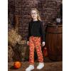 Arshiner Girls 2 Piece Outfits Fashion Twist Front Tracksuit Long Sleeve Pullover Sweatshirt Sweatpants Jogger set Sweatsuit(Halloween)