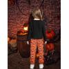 Arshiner Girls 2 Piece Outfits Fashion Twist Front Tracksuit Long Sleeve Pullover Sweatshirt Sweatpants Jogger set Sweatsuit(Halloween)