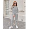 Arshiner Girls 2 Piece Outfits Fashion Twist Front Tracksuit Long Sleeve Pullover Sweatshirt Sweatpants Jogger set Sweatsuit(Light Grey)