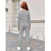 Arshiner Girls 2 Piece Outfits Fashion Twist Front Tracksuit Long Sleeve Pullover Sweatshirt Sweatpants Jogger set Sweatsuit(Light Grey)