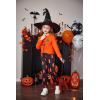Arshiner Girls 2 Piece Outfits Fashion Twist Front Tracksuit Long Sleeve Pullover Sweatshirt Sweatpants Jogger set Sweatsuit(Orange&halloween)