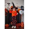Arshiner Girls 2 Piece Outfits Fashion Twist Front Tracksuit Long Sleeve Pullover Sweatshirt Sweatpants Jogger set Sweatsuit(Orange&halloween)