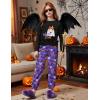 Arshiner Girls 2 Piece Outfits Fashion Twist Front Tracksuit Long Sleeve Pullover Sweatshirt Sweatpants Jogger set Sweatsuit(Purple Halloween)