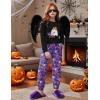 Arshiner Girls 2 Piece Outfits Fashion Twist Front Tracksuit Long Sleeve Pullover Sweatshirt Sweatpants Jogger set Sweatsuit(Purple Halloween)