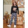 Arshiner Girls 2 Piece Outfits Fashion Twist Front Tracksuit Long Sleeve Pullover Sweatshirt Sweatpants Jogger set Sweatsuit(Teddy-camouflage)