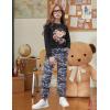 Arshiner Girls 2 Piece Outfits Fashion Twist Front Tracksuit Long Sleeve Pullover Sweatshirt Sweatpants Jogger set Sweatsuit(Teddy-camouflage)