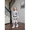 Arshiner Girls 2 Piece Outfits Fashion Twist Front Tracksuit Long Sleeve Pullover Sweatshirt Sweatpants Jogger set Sweatsuit(Tie Dye_black White)