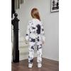 Arshiner Girls 2 Piece Outfits Fashion Twist Front Tracksuit Long Sleeve Pullover Sweatshirt Sweatpants Jogger set Sweatsuit(Tie Dye_black White)