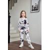 Arshiner Girls 2 Piece Outfits Fashion Twist Front Tracksuit Long Sleeve Pullover Sweatshirt Sweatpants Jogger set Sweatsuit(Tie Dye_black White)