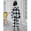 Arshiner Girls 2 Piece Outfits Sweatsuit Fuzzy Long Sleeve Bear Ear Hoodie Sweatshirt and Sweatpant Kids Clothing Sets(Black Plaid)