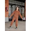 Arshiner Girls 2 Piece Outfits Sweatsuit Fuzzy Long Sleeve Bear Ear Hoodie Sweatshirt and Sweatpant Kids Clothing Sets(Brown)