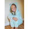 Arshiner Girls 2 Piece Outfits Sweatsuit Fuzzy Long Sleeve Bear Ear Hoodie Sweatshirt and Sweatpant Kids Clothing Sets(Light Blue)