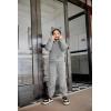 Arshiner Girls 2 Piece Outfits Sweatsuit Fuzzy Long Sleeve Bear Ear Hoodie Sweatshirt and Sweatpant Kids Clothing Sets(Light Grey)
