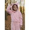 Arshiner Girls 2 Piece Outfits Sweatsuit Fuzzy Long Sleeve Bear Ear Hoodie Sweatshirt and Sweatpant Kids Clothing Sets(Light Pink)