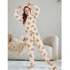 Arshiner Girls 2 Piece Outfits Sweatsuit Fuzzy Long Sleeve Bear Ear Hoodie Sweatshirt and Sweatpant Kids Clothing Sets(Teddy Print)