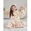 Arshiner Girls 2 Piece Outfits Sweatsuit Fuzzy Long Sleeve Bear Ear Hoodie Sweatshirt and Sweatpant Kids Clothing Sets(Teddy Print)