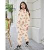 Arshiner Girls 2 Piece Outfits Sweatsuit Fuzzy Long Sleeve Bear Ear Hoodie Sweatshirt and Sweatpant Kids Clothing Sets(Teddy Print)