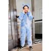 Arshiner Girls 2 Piece Outfits Sweatsuit Fuzzy Long Sleeve Bear Ear Hoodie Sweatshirt and Sweatpant Kids Clothing Sets(Tie Dye_blue&white)