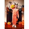 Arshiner Girls 2 Piece Outfits Velour Tracksuit Cute Clothes Sweatsuit Ruffle Pullover Sweatshirt Sweatpants Clothing Sets(Orange)