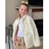 Arshiner Girls Fleece Jacket Sherpa Fall Winter Full Zip Fuzzy Coat Outwear with Pockets(Beige)