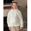 Arshiner Girls Fleece Jacket Sherpa Fall Winter Full Zip Fuzzy Coat Outwear with Pockets(Beige)