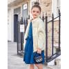Arshiner Girls Fleece Jacket Sherpa Fall Winter Full Zip Fuzzy Coat Outwear with Pockets(Beige)