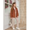 Arshiner Girls Fleece Jacket Sherpa Fall Winter Full Zip Fuzzy Coat Outwear with Pockets(Brown)