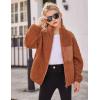 Arshiner Girls Fleece Jacket Sherpa Fall Winter Full Zip Fuzzy Coat Outwear with Pockets(Brown)