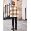 Arshiner Girls Fleece Jacket Sherpa Fall Winter Full Zip Fuzzy Coat Outwear with Pockets(Brown Plaid)
