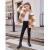 Arshiner Girls Fleece Jacket Sherpa Fall Winter Full Zip Fuzzy Coat Outwear with Pockets(Brown Plaid)