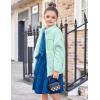 Arshiner Girls Fleece Jacket Sherpa Fall Winter Full Zip Fuzzy Coat Outwear with Pockets(Light Blue)