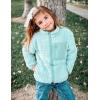 Arshiner Girls Fleece Jacket Sherpa Fall Winter Full Zip Fuzzy Coat Outwear with Pockets(Light Blue)